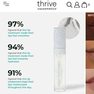Thrive Causemetics Lip Treatment Pout Hero Liquid Balm - Gingerbread.